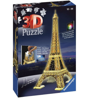Puzzle 3D Ravensburger Wieża Eiffla 47 x 18 x 18 cm 216 elementów (4005556125562). Puzzle i układanki