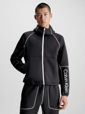Bluza męska rozpinana streetwear z kapturem Calvin Klein 00GMF3J408-BAE XS Czarna (8720108331234). Bluzy męskie streetwear