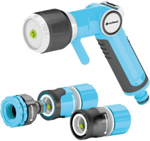 Zestaw Cellfast Ergo z wielofunkcyjnym zraszaczem pistoletowym 1/2" (5901828859755). Dysze