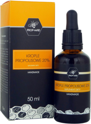 Propolis Prop-mad Propolis Drops 20% krople 50 ml (5903271810192). Naturalne suplementy diety i ekstrakty