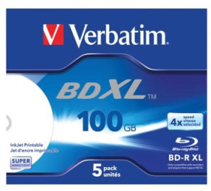 Dysk optyczny Verbatim BD-R XL 100 GB 4x Jewel 5 szt (23942437895). Płyty CD, DVD, Blu-Ray