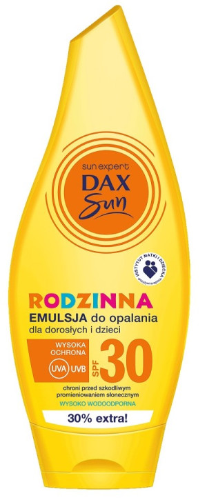 Rodzinna emulsja do opalania Dax Sun dla dorosłych i dzieci SPF 30 250 ml (5900525053473). Kremy przeciwsłoneczne