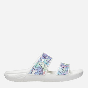 Klapki dziecięce dla dziewczynki Crocs Classic Crocs Butterfly Sndl KCR208299 29-30 Biały/Wielokolorowy (196265236404). Klapki dziewczęce