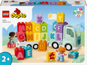 Zestaw klocków LEGO DUPLO Town Ciężarówka z alfabetem 36 elementów (10421). Klocki