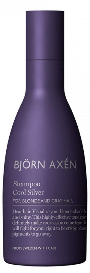Szampon do włosów blond i siwych Bjorn Axen Cool Silver Shampoo redukujący miedziane odcienie 250 ml (7350001703428). Szampony
