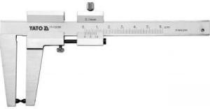 Suwmiarka do tarcz hamulcowych YATO 160 mm zakres 0-60 mm dokładność ±0,1 mm szczęki 55 mm (YT-72090). Suwmiarki i mikrometry