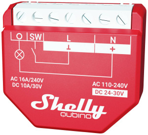 Inteligentny przełącznik Shelly "Qubino Wave 1PM" jednokanałowy 16 A pomiar energii (3800235269022). Akcesoria do inteligentnego domu