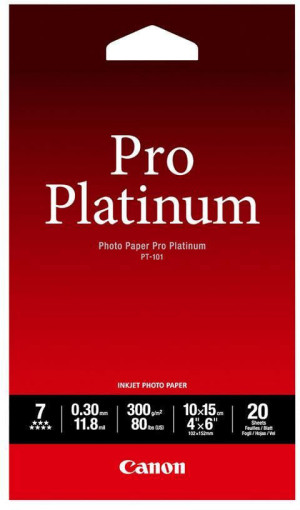 Papier fotograficzny Canon PT-101 4 x 6 20 arkuszy (2768B013). Papier fotograficzny