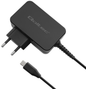 Ładowarka sieciowa Qoltec GaN Power Pro Charger USB-C 45W 5-20V 2.25-3A Black. Ładowarki do telefonów