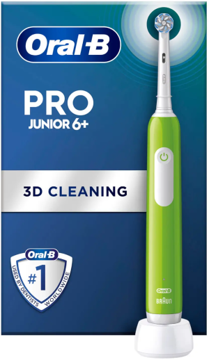 Elektryczna szczoteczka do zębów dla dzieci Oral-b Braun Pro Junior Green (8006540743027). Szczoteczki elektryczne i irygatory