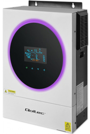 Hybrydowy inwerter Qoltec 6 kVA (6 kW) 1-fazowy. Falowniki