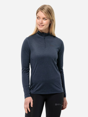 Bluza sportowa damska nierozpinana Jack Wolfskin Sky Thermal Hz W 1808951-1010 L Ciemnoniebieska (4064993858624). Bluzy sportowe damskie
