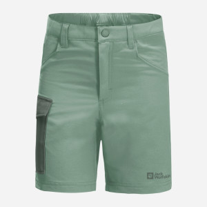 Krótkie spodenki młodzieżowe dziewczęce Jack Wolfskin Active Shorts K 1609341-4215 152 cm Zielone (4064993682557). Spodenki dziewczęce