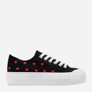 Trampki damskie na platformie D.Franklin One Way Low From Heart DFSH389012-BLAC 37 (6US/4UK) 24 cm Czarne (8445333391449). Tenisówki i trampki damskie
