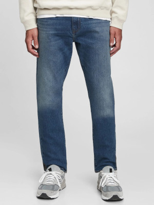 Jeansy regular fit męskie GAP 709148-00 W32L34 Granatowe (1200056575012). Jeansy męskie