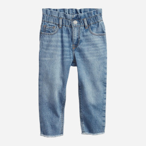 Jeansy mom fit dziecięce dla dziewczynki GAP 727226-00 84-91 cm Niebieskie (1200056729835). Jeansy dziewczęce