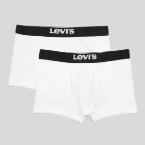 Zestaw majtek męskich typu bokserki 2 szt Levi's Solid Basic Trunk Organic Co 2P 701222844-005 M Biały/Czarny (8720245438438). Majtki męskie