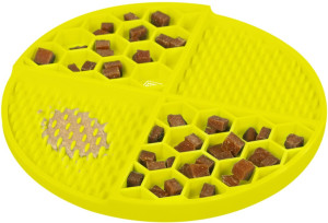 Mata do lizania i powolnego karmienia WAUDOG Silicone 211x211x30 mm Żółta (4823089367040). Naczynia dla zwierząt