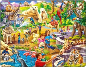 Puzzle Larsen Zoo 36.5 x 28.5 cm 48 elementów (7023852120545). Puzzle i układanki