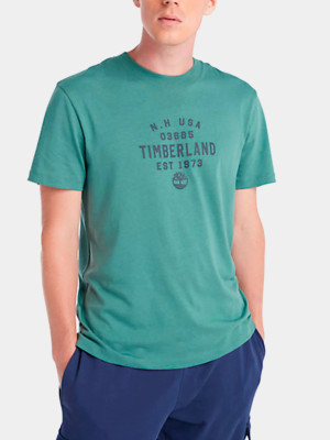 T-shirt męski bawełniany Timberland TB0A5UF7 S Zielony (194903902179). T-shirty męskie