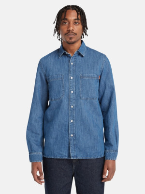 Koszula męska jeansowa Timberland TB0A6GSS XXL Błękitna (196248819716). Koszule męskie