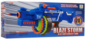 Karabin maszynowy Blaze Storm z piankowymi nabojami 20 szt (5903864902693). Bronie dla dzieci