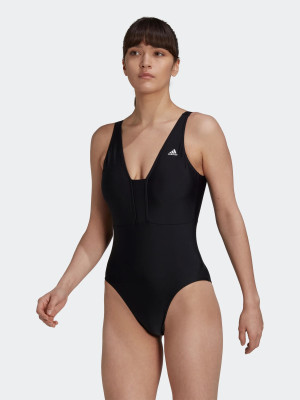 Strój kąpielowy jednoczęściowy damski adidas Iconisea 3S S HI1082 32 Czarny (4065415021558). Stroje kąpielowe damskie