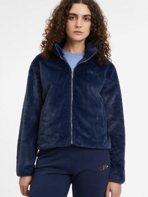 Bluza damska rozpinana streetwear pluszowa Fila FAW0544-50004 S Niebieska (4064556503442). Bluzy damskie streetwear