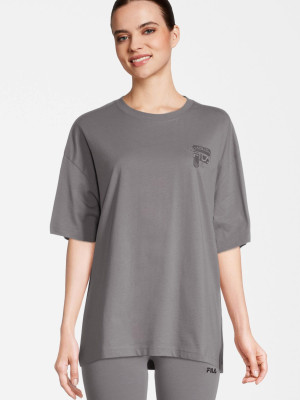 Koszulka damska bawełniana Fila FAW0442-80027 XS Szara (4064556412812). T-shirty damskie