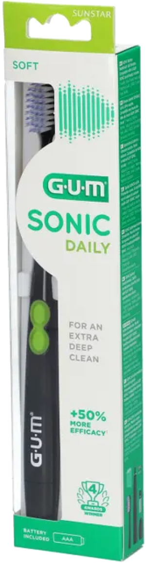 Elektryczna szczoteczka do zębów Gum Sonic Daily Battery Black (7630019904780). Szczoteczki elektryczne i irygatory