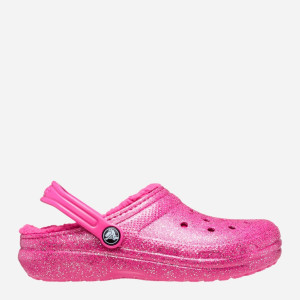 Chodaki dziecięce dla dziewczynki ocieplane Crocs Classic Lined Glitter CR207463 25-26 (C9) 16 cm Ciemnoróżowe (196265137947). Chodaki dziewczęce