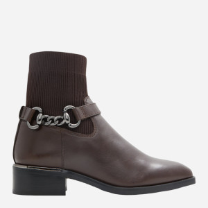 Botki damskie na obcasie ALDO 13669460-201 41 (10US) 26.4 cm Ciemnobrązowe (57005696257). Botki damskie