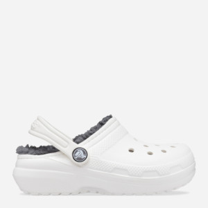 Chodaki chłopięce ocieplane Crocs Classic Lined Clog Kids 207010-10M 29-30 Białe (191448702301). Chodaki chłopięce
