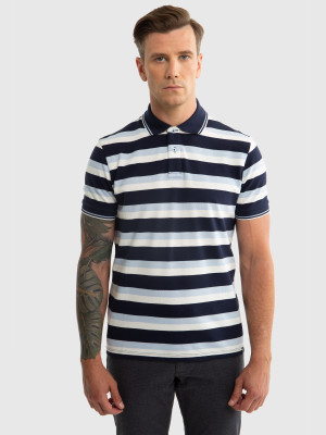 Koszulka polo męska Big Star Seulir 403 2XL Granatowa (5900714767716). Koszulki polo męskie