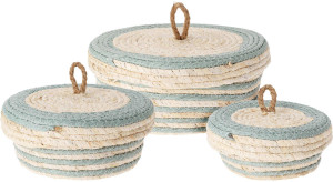 Pojemniki do przechowywania Home & Styling Collection z przykrywką 3 szt (8720573481625). Kosze do przechowywania