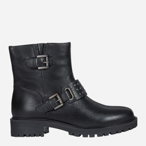 Trapery damskie skórzane Geox D04FTB00085-C9999 37 Czarne (8054730675764). Buty za kostkę damskie