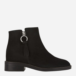 Botki damskie zamszowe Geox D26TXC00022-C9999 37.5 Czarne (8050036780195). Botki damskie