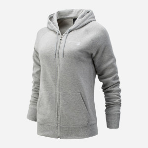 Bluza streetwear rozpinana damska z kapturem New Balance NBWJ03806AG XS Szara (194389407793). Bluzy damskie streetwear