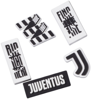 Przypinki do butów Crocs Jibbitz Juventus 5 szt Biały/Czarny (0196265483181). Akcesoria do butów