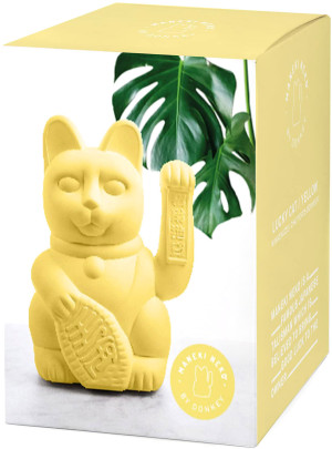 Figurka dekoracyjna Donkey Kot szczęścia Żółty 30 cm (4260407137136). Figurki dekoracyjne