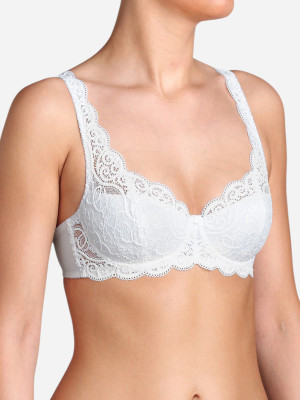 Biustonosz damski z fiszbinami z koronką Triumph 10166798 80E Biały (7613112812312). Biustonosze damskie