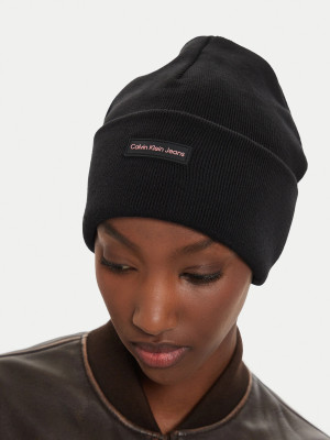 Czapka beany damska Calvin Klein K60K612322-01P One Size Czarna (8720639560967). Czapki