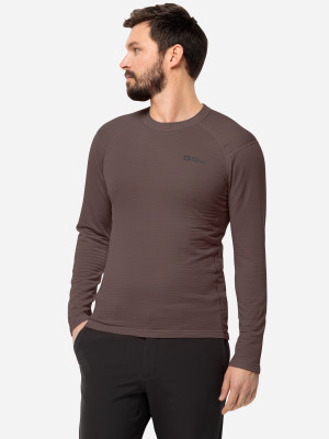 Rashguard męski Jack Wolfskin Infinite L/S M 1808312-2365 2XL Brązowy (4064993866599). Rashguardy męskie