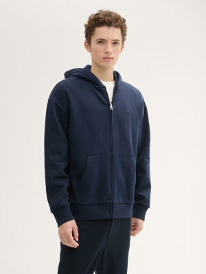Bluza męska rozpinana streetwear Tom Tailor 1043506 XL Granatowa (4067672967884). Bluzy męskie streetwear