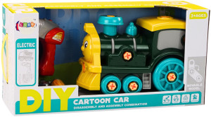 Pociąg do skręcania LEAN Toys Zielony (5905991018810). Autka i pojazdy zabawkowe