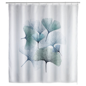 Zasłona prysznicowa Wenko Ginkgo antypleśniowa szara 180 x 200 cm (4008838295908). Zasłony prysznicowe