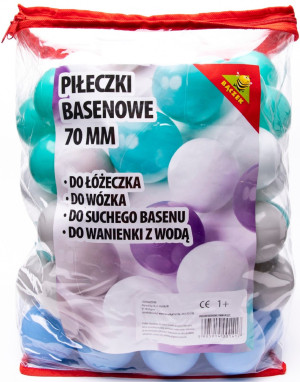 Piłeczki do suchych basenów Bączek 7 cm 70 szt (5905914002490). Akcesoria do placów zabaw