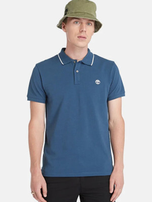 Koszulka polo męska Timberland TB0A26NF S Niebieska (196010344224). Koszulki polo męskie