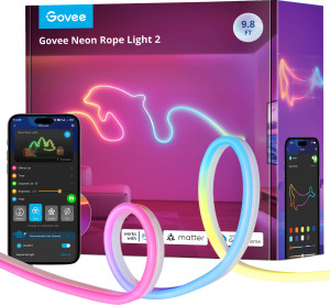 Inteligentna taśma LED Govee H61D3 Neon Rope Light 2 RGBIC Wi-Fi/Bluetooth 3 m Biała (6974316998877). Inteligentne oświetlenie