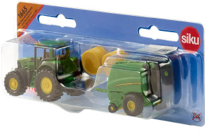 Model Siku Traktor John Deere z prasą 1:87 1665 (4006874016655). Kolekcjonerskie modele pojazdów